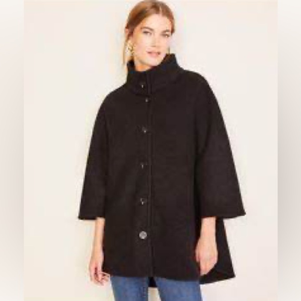 Ann Taylor Button Front Cape M/L 517923